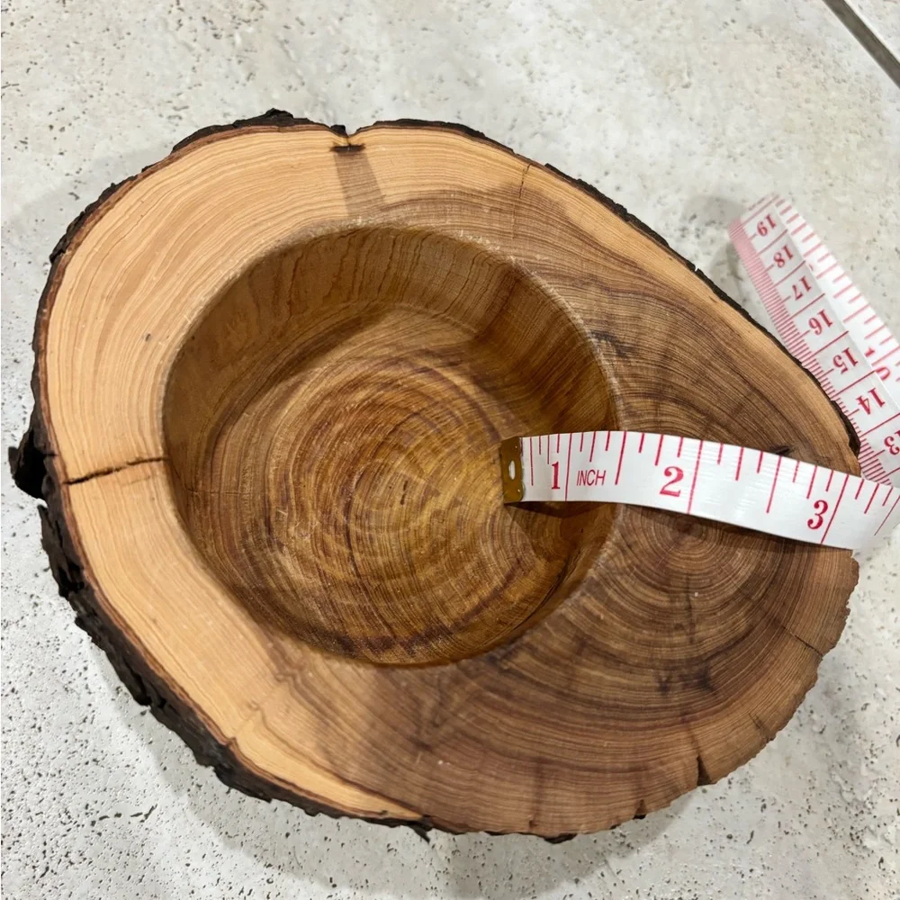 Rustic Handmade Wooden Catch-All Bowl - Picture 5 of 6